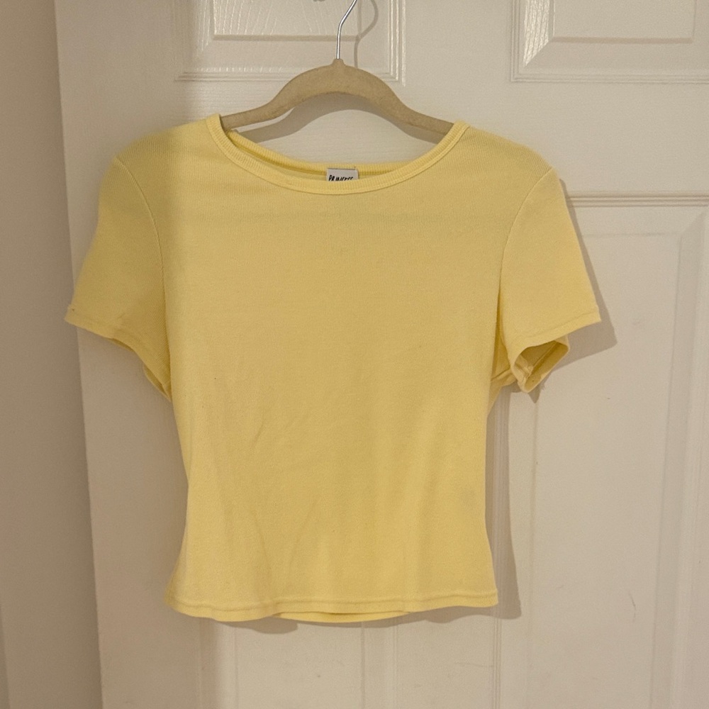 Princess Polly Soft Yellow Short Sleeve Tee
